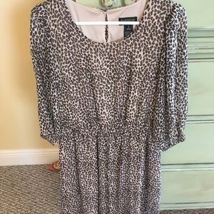Women's Leopard Print Long Sleeve Dress